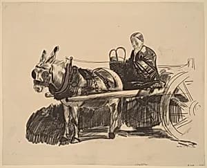 The Donkey Cart by George Bellows