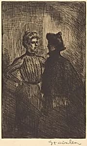 The Encounter (Recontre) by Théophile Alexandre Steinlen