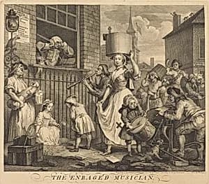 The Enraged Musician by William Hogarth