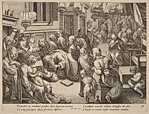 The Fall of Euthychus by Philip Galle after Jan van der Straet