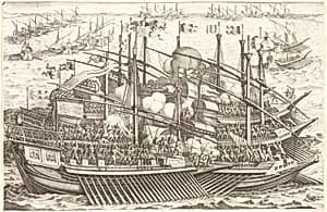 The First Naval Battle by Jacques Callot