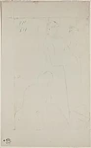The Fitting [verso] by Mary Cassatt