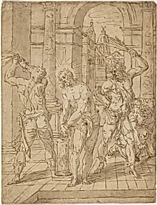 The Flagellation of Christ by Flemish 17th Century after Hendrik de Clerck