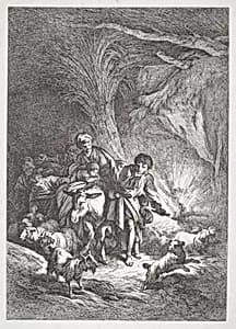 The Flight into Egypt by Jean-Baptiste Hüet