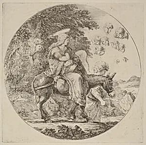 The Flight into Egypt by Stefano Della Bella