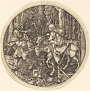 The Flight into Egypt by Master L after Albrecht Dürer