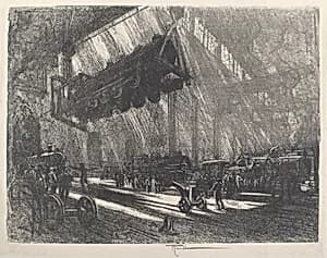 The Flying Locomotive by Joseph Pennell