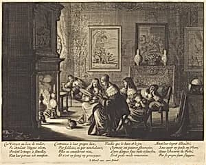 The Foolish Virgins Sleeping by Abraham Bosse