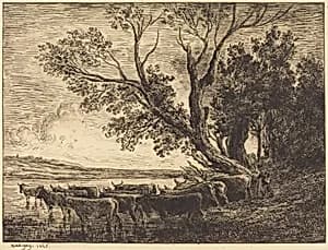 The Ford (Le Gue) by Charles-François Daubigny
