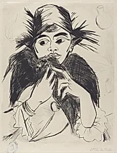 The Fur Neck Piece by Max Pechstein