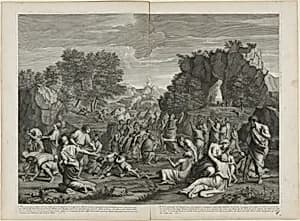 The Gathering of Manna by Etienne Gantrel, after Nicolas Poussin