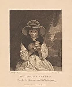 The Girl and Kitten by Francesco Bartolozzi (after Joshua Reynolds)