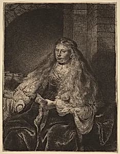 The Great Jewish Bride by Rembrandt van Rijn