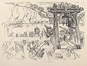 The Gun-Testing Ground by Joseph Pennell