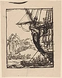 The Historic Landing by Frank Brangwyn