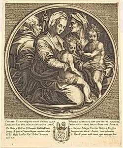 The Holy Family by Jacques Callot after Andrea del Sarto