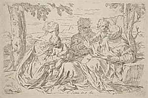 The Holy Family by Simone Cantarini