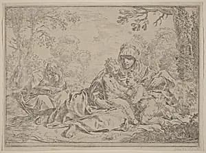 The Holy Family by Simone Cantarini