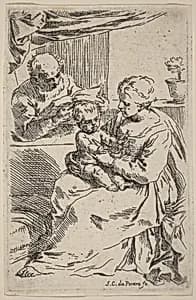 The Holy Family by Simone Cantarini