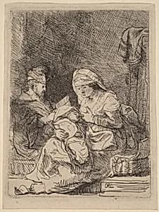 The Holy Family by Rembrandt van Rijn