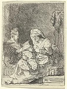The Holy Family by Rembrandt van Rijn