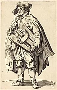 The Hurdy-Gurdy Player by after Jacques Callot