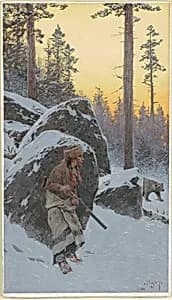 The Indian Bear Hunter by Henry Farny