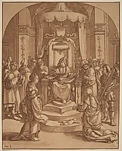 The Judgment of Solomon by Cornelis Ploos van Amstel (editor) and Cornelis Brouwer (printmaker), after Jan de Bisschop (formerly Nicolaes de Bruyn; formerly Lucas van Leyden)