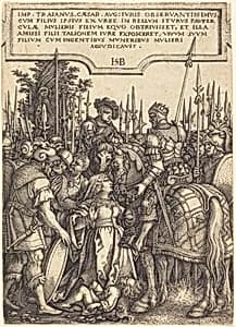 The Justice of Trajan by Sebald Beham
