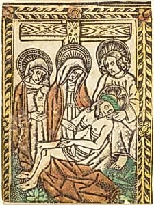 The Lamentation by Workshop of Master of the Borders with the Four Fathers of the Church