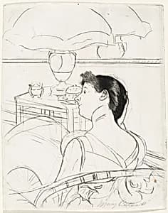 The Lamp by Mary Cassatt