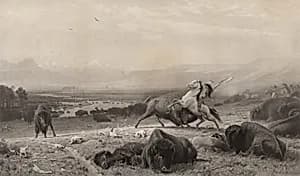The Last of the Buffalo by after Albert Bierstadt