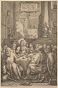 The Last Supper by Hendrik Goltzius