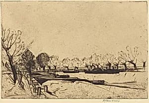 The Lea, above Ware by David Young Cameron