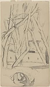 The Little Bridge [recto] by Paul Cezanne