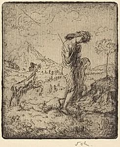 The Little Shepherdess by Augustus John