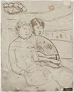 The Loge [verso] by Mary Cassatt