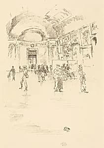 The Long Gallery, Louvre by James McNeill Whistler