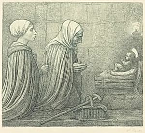 The Manger (La creche) by Alphonse Legros