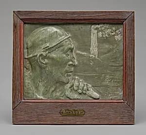 Portrait of Constantin Meunier, manufactured by Henri Baudoux