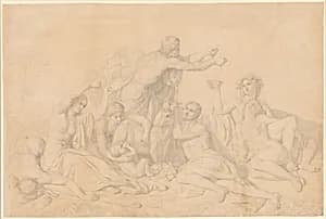 The Nursing of Jupiter by Attributed to Théodore Chassériau