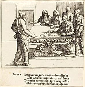 The Payment of Judas by Augustin Hirschvogel