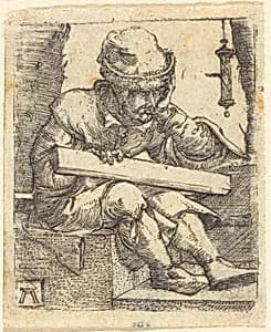 The Pensive Carpenter by Albrecht Altdorfer