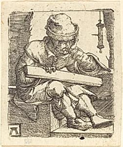 The Pensive Carpenter by Albrecht Altdorfer