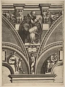 The Persian Sibyl by Giorgio Ghisi after Michelangelo