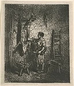 The Pig Butcher by Charles Émile Jacque