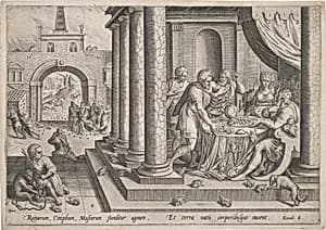 The Plague of Frogs by Jan Sadeler I, after Maarten van Cleef