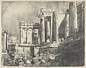 The Propylaea, Athens by Joseph Pennell