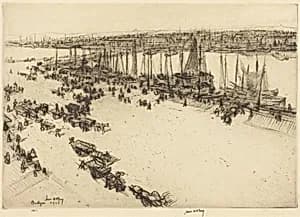 The Quai Gambetta, Boulogne by James McBey