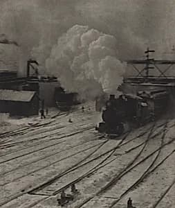 The Railroad Yard, Winter by Alfred Stieglitz